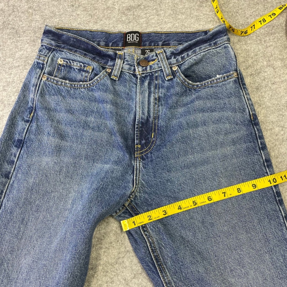 BDG Urban Outfitters Cowboy Jean High Rise Straight Leg Blue Denim Size 26 - Picture 13 of 13